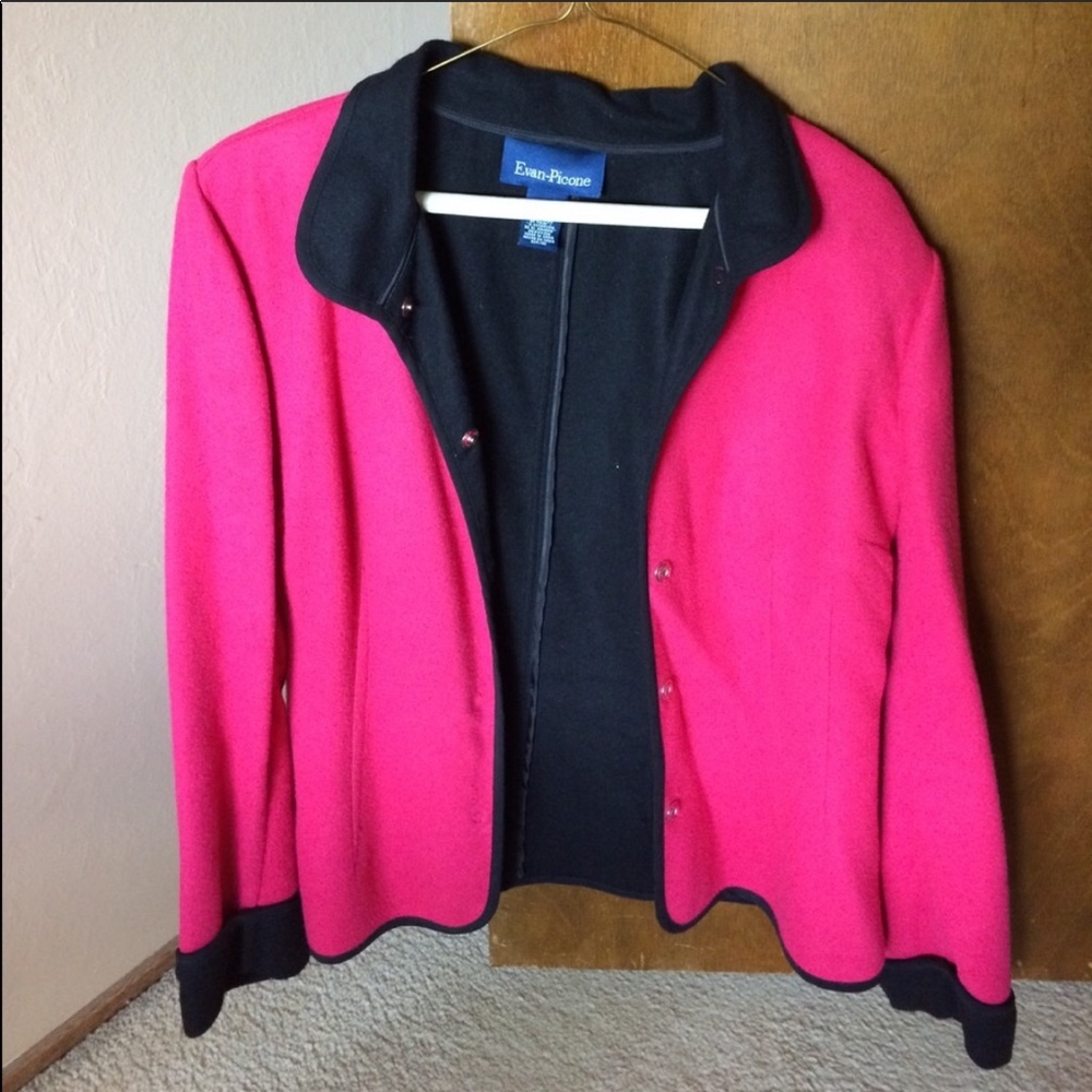 Hot pink Evan Picone jacket, size 14